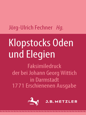 cover image of Klopstocks Oden und Elegien
